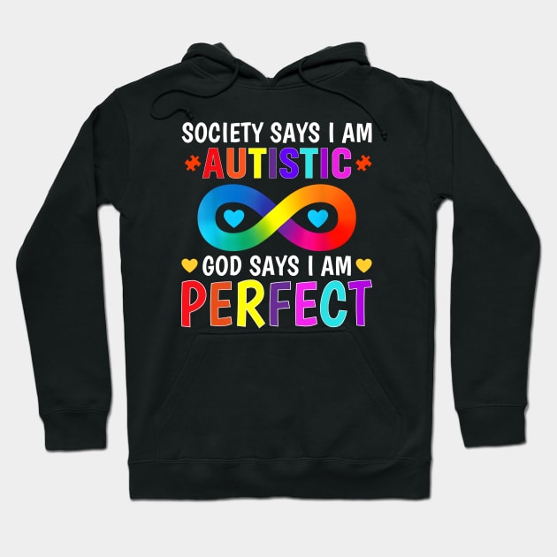Acceptance Of Autism Infinity Autistic Pride Neurodiversity Hoodie by JazlynShyann